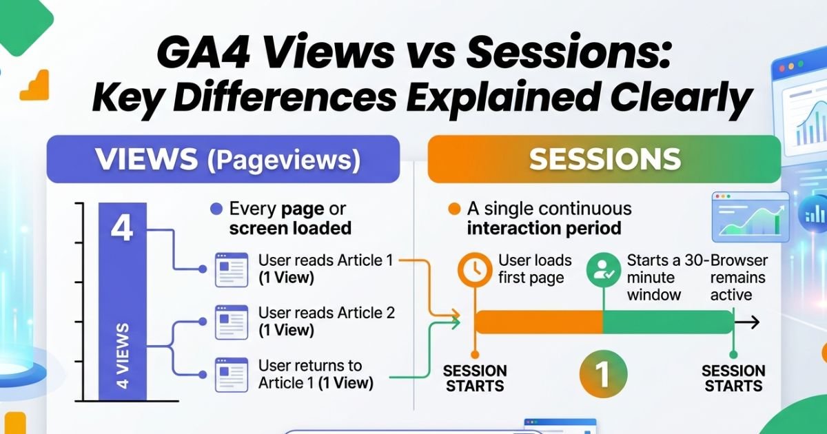 Simplex Vs Session GA4 Views vs Sessions Key Differences Explained Clearly