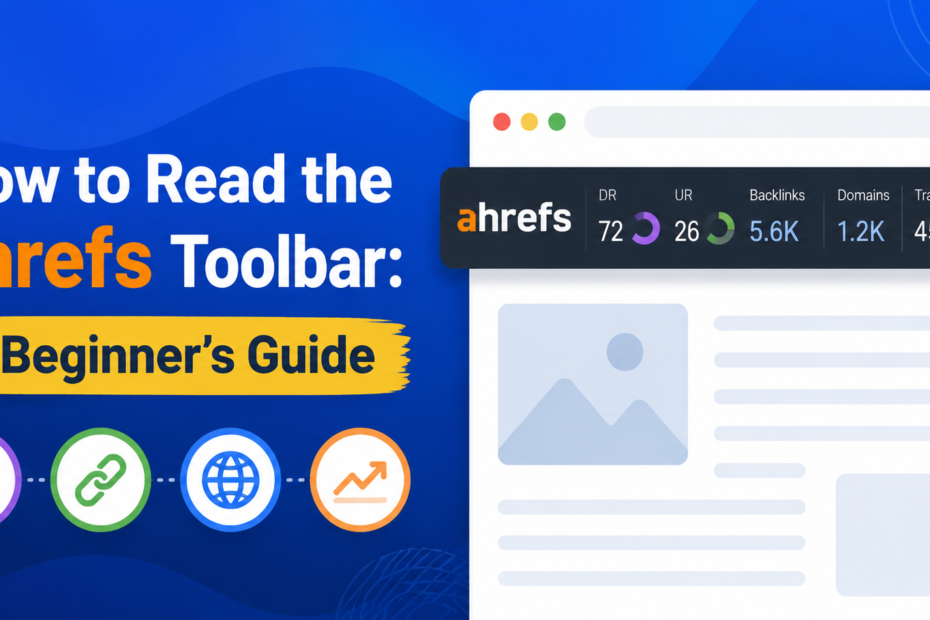 how to read the ahrefs tool bar